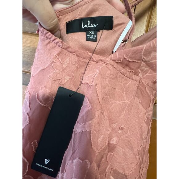 NWT Lulus Womens Days of Beauty Vintage Rose Pink Burnout Floral Skater Dress XS - Picture 11 of 12